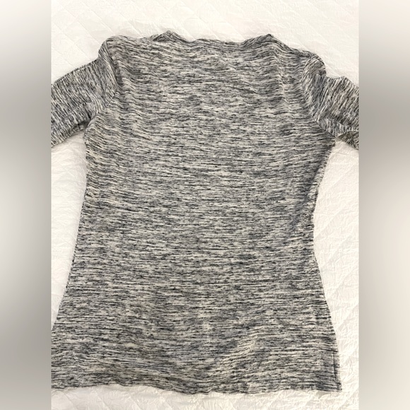 James Perse Crew Neck Long Sleeve T-Shirt - Salt & Pepper Gray - Picture 2 of 4